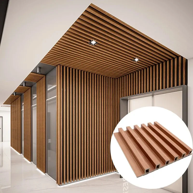 Wooden Grain WPC Wall Fluted Panel